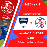Pozvánka na fotbal: SK Beskyd Frenštát pod Radhoštěm - TJ Valašské Meziříčí, neděle 13. 8. v 17:00 Pozvánka na fotbal: SK Beskyd Frenštát pod Radhoštěm - TJ Valašské Meziříčí, neděle 13. 8. v 17:00