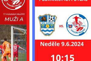 Pozvánka na fotbal: MFK Havířov - TJ Valašské Meziříčí, neděle 9. 6. v 10:15
